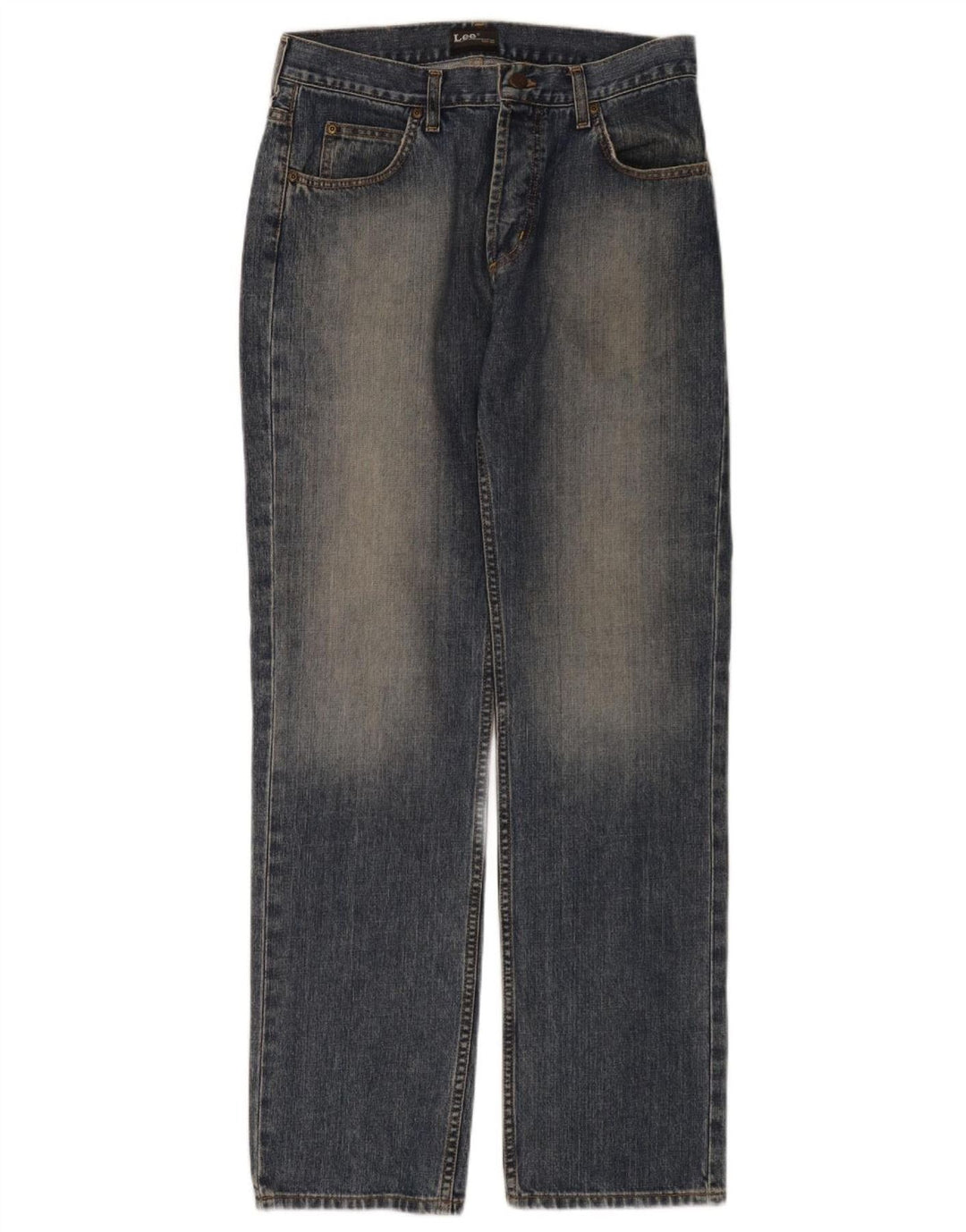 Lee Dame Seattle Straight Jeans W33 L34 Blå Bomuld