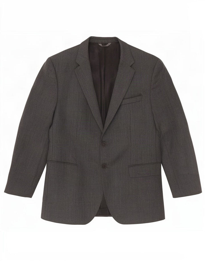 Hugo Boss Herre 2-knaps blazerjakke EU 52 XL Grå Virgin Wool