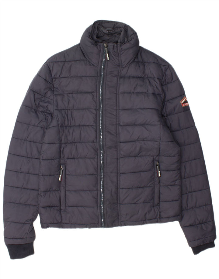 SUPERDRY Polstret Herrejakke UK 38 Medium Navy Blue Nylon