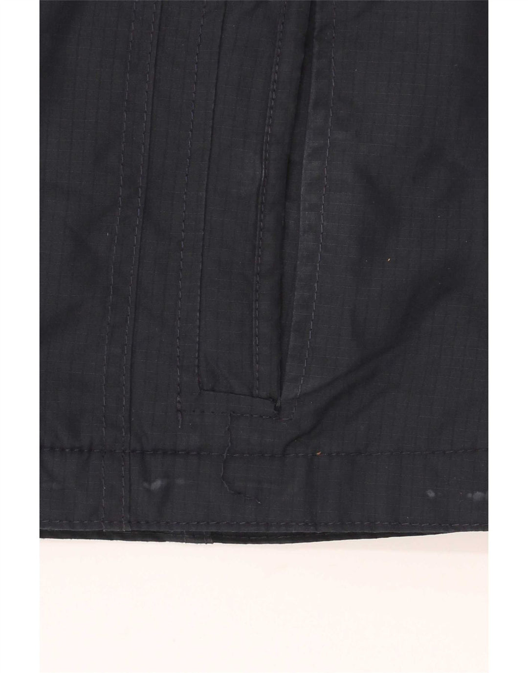 Hollister Dame hætte vindjakke UK 10 Small Navy Blue Polyester