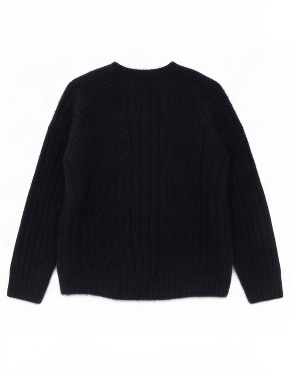 Marks & Spencer Womens V-Neck Jumper Sweater UK 14 Medium Navy Blue