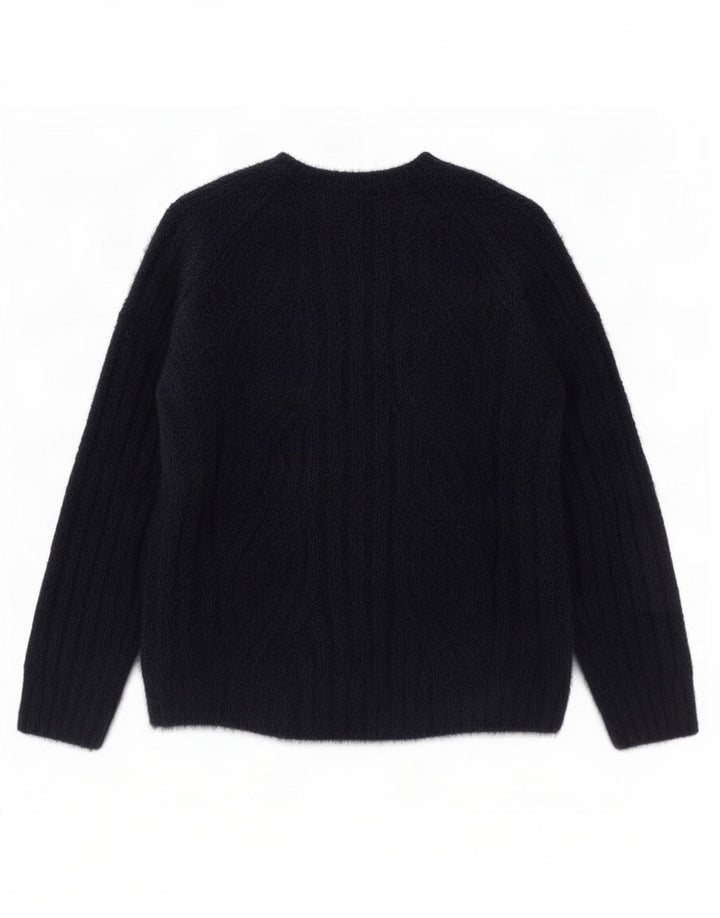 Marks & Spencer Dame V-hals sweater UK 14 Medium Navy Blue