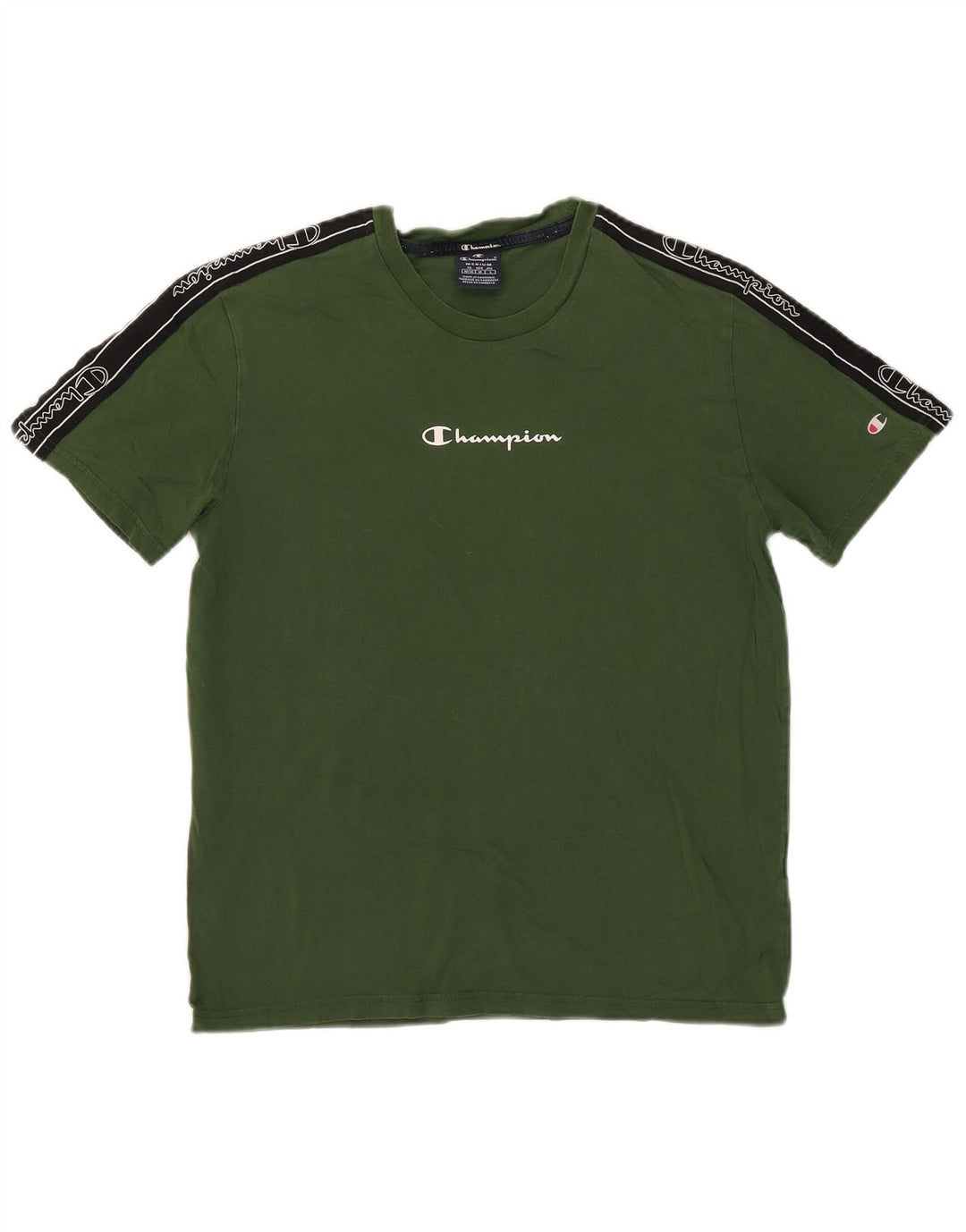 Champion Herre grafisk T-shirt Top Medium Grøn Colourblock