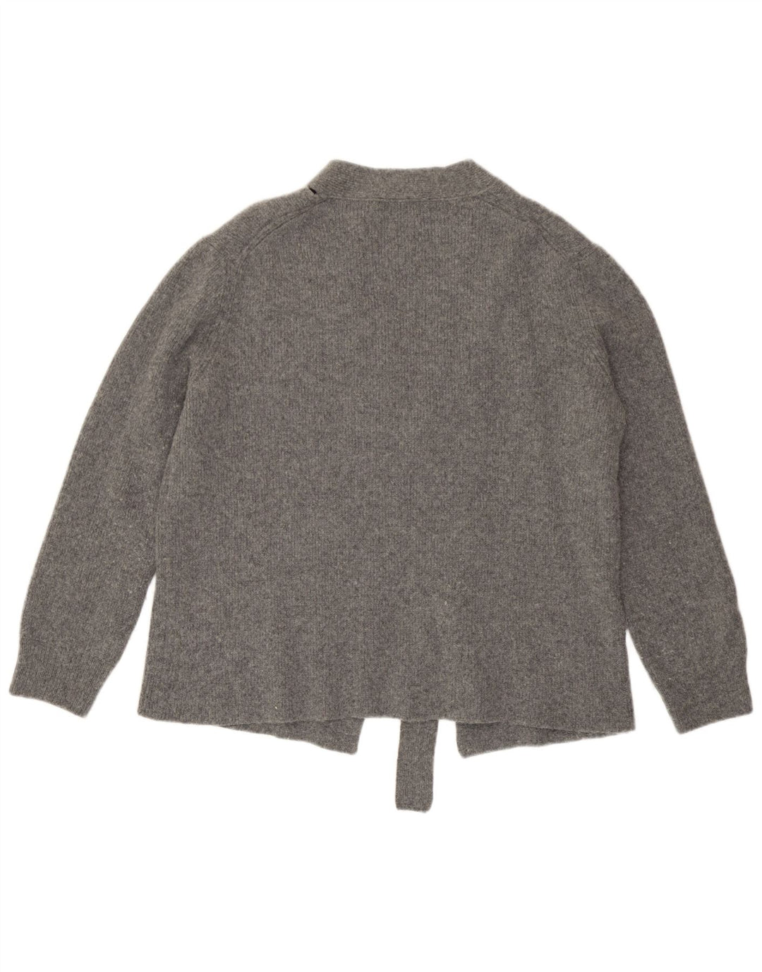 Zara Dame Oversized Cardigan Sweater UK 10 Small Grey Uld