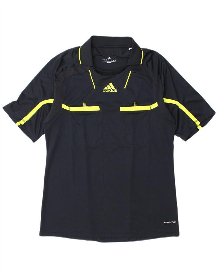 ADIDAS Climacool poloshirt til mænd, stor sort colourblock polyester