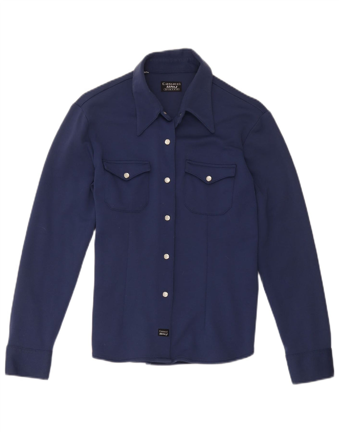 Casucci skjortebluse til kvinder UK 12 Medium marineblå nylon