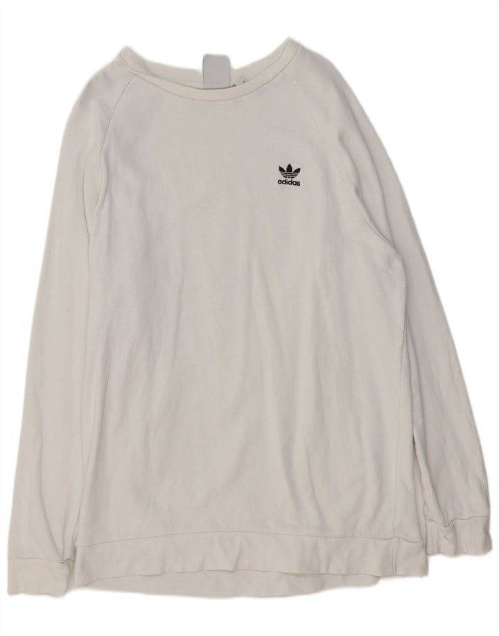 ADIDAS Sweatshirt til mænd, stor hvid bomuld