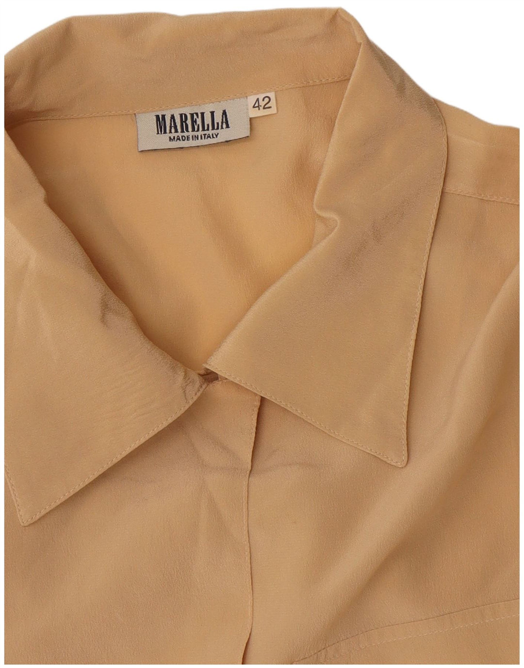 Marella Dame Oversized Kortærmet Skjorte Bluse IT 42 Medium Beige