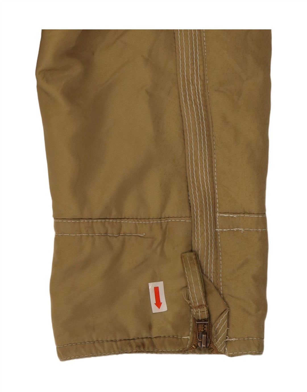 Zara Dame Polstret Jakke UK 18 XL Beige Nylon