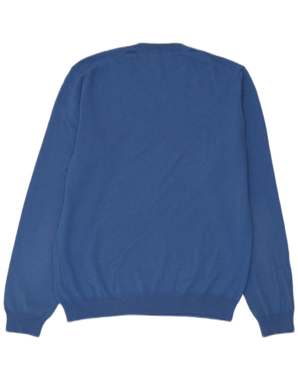 Sun68 Dame V-hals sweater UK 18 XL Blå Merinould
