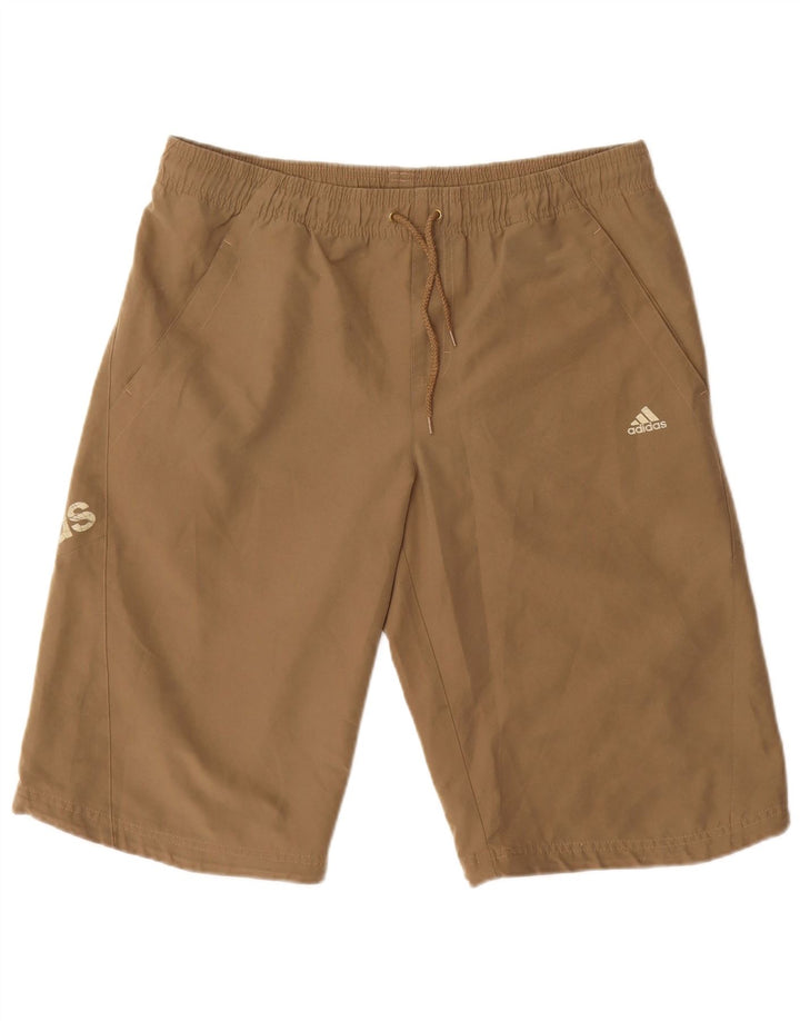 Adidas grafiske sportsshorts til mænd mellem brun polyester