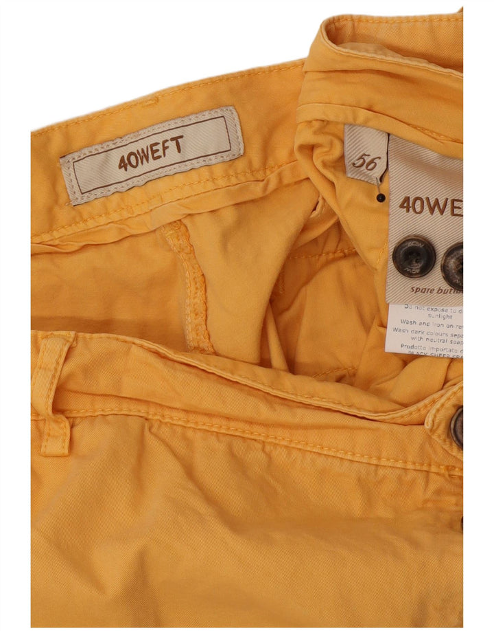 40Weft Herre Cargo Shorts IT 56 3XL W40 Gul Bomuld