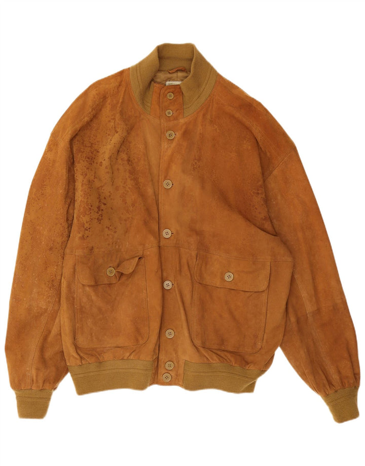 Conbipel Herre Ruskind Bomber Jacket IT 60 3XL Brunt Læder