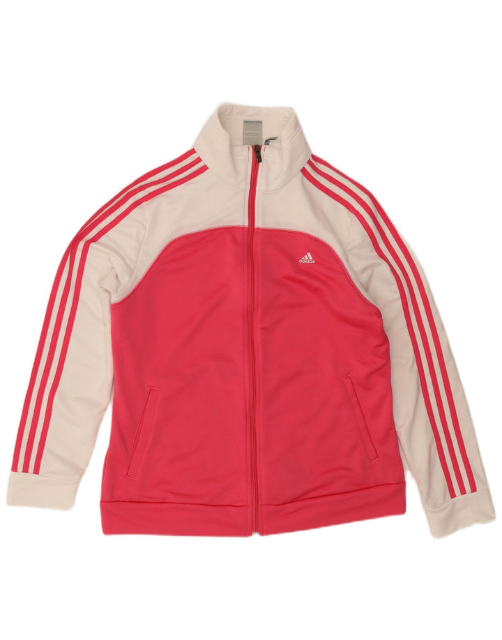 Adidas træningsdragt topjakke til kvinder UK 16/18 Large Pink Colourblock