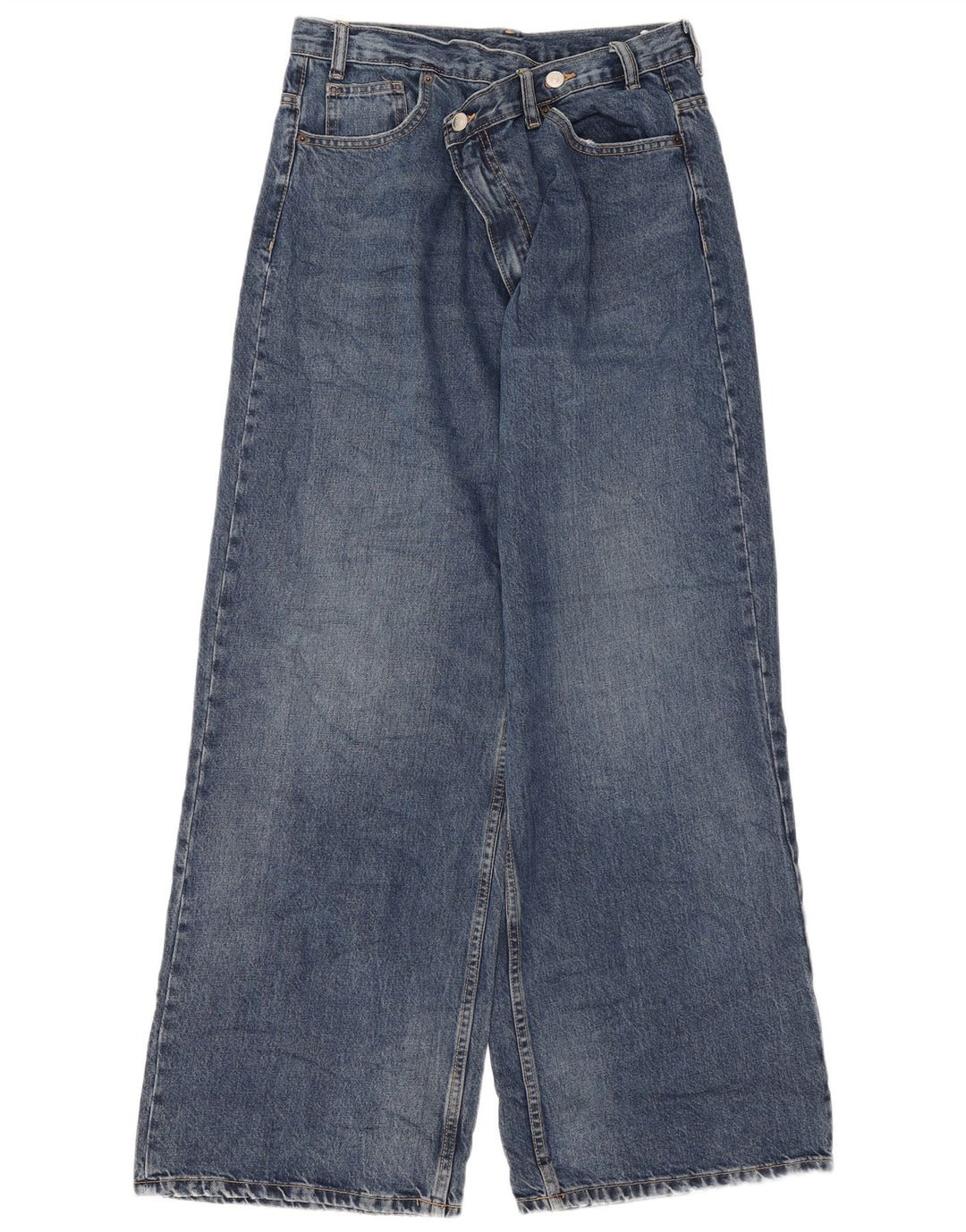 Zara Dame Jeans med brede ben EU 38 Small W28 L31 Blå