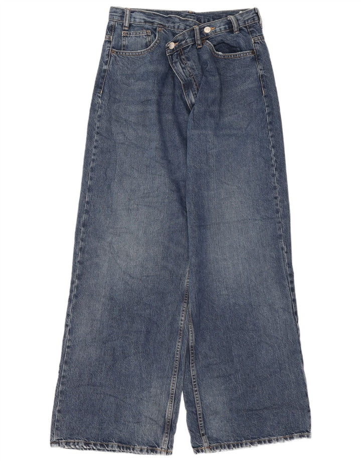 Zara Dame Jeans med brede ben EU 38 Small W28 L31 Blå