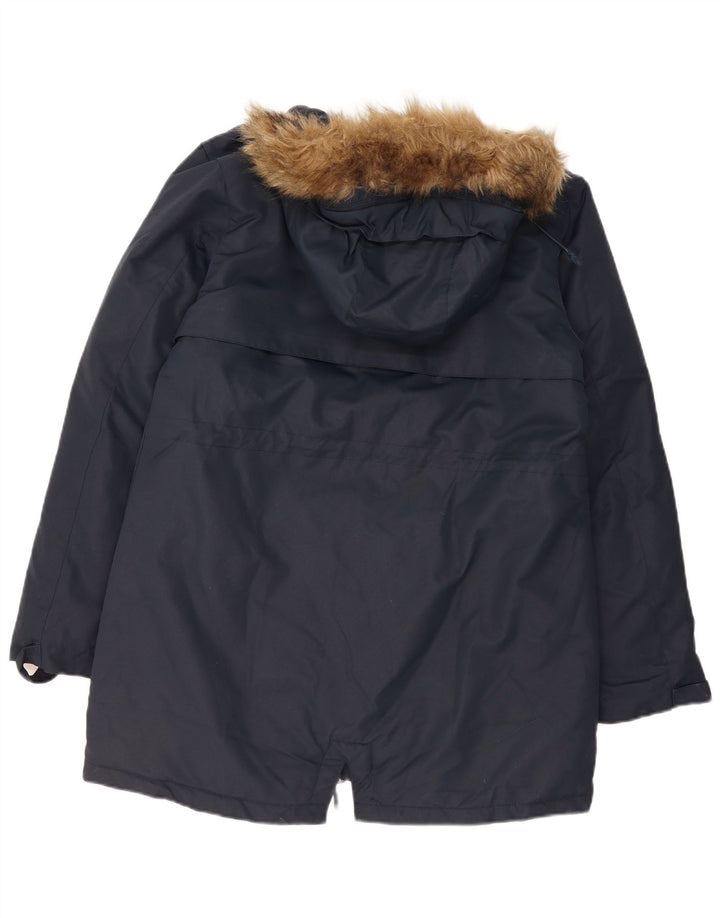 MOUNTAIN WAREHOUSE Dame Hooded Parka Jacket UK 14 Large Navy Blue