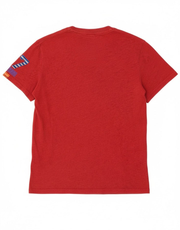 Superdry Grafisk T-shirt til mænd, medium rød bomuld