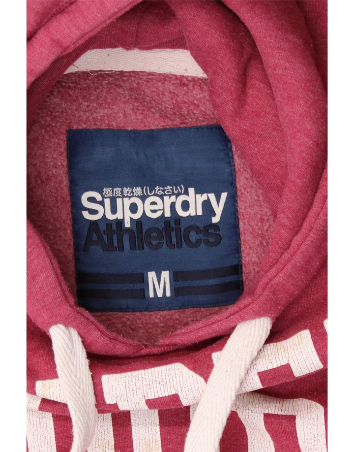 SUPERDRY Mens Graphic Hoodie Jumper Medium Pink Cotton Vintage Superdry and Second-Hand Superdry from Messina Hembry 