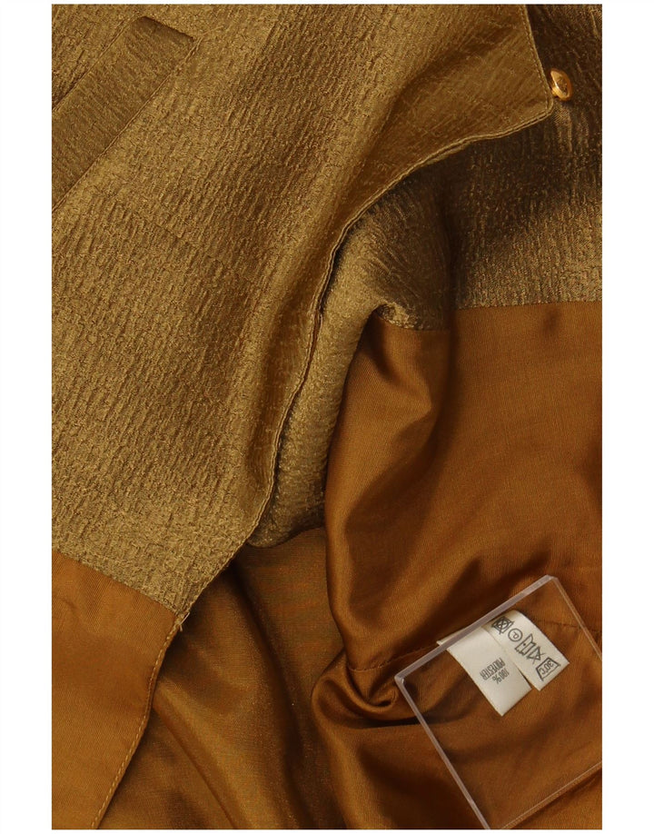 VINTAGE Damevest UK 14 Medium Khaki Floral Polyester