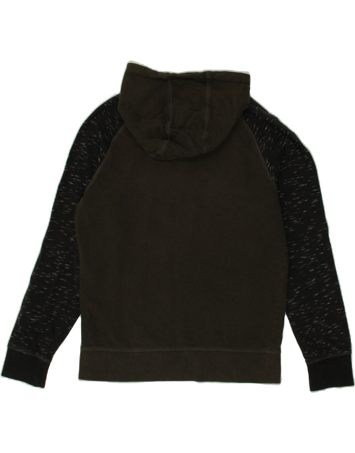 JACK & JONES Mens Core Graphic Hoodie Jumper Small Green Colourblock Vintage Jack & Jones and Second-Hand Jack & Jones from Messina Hembry 