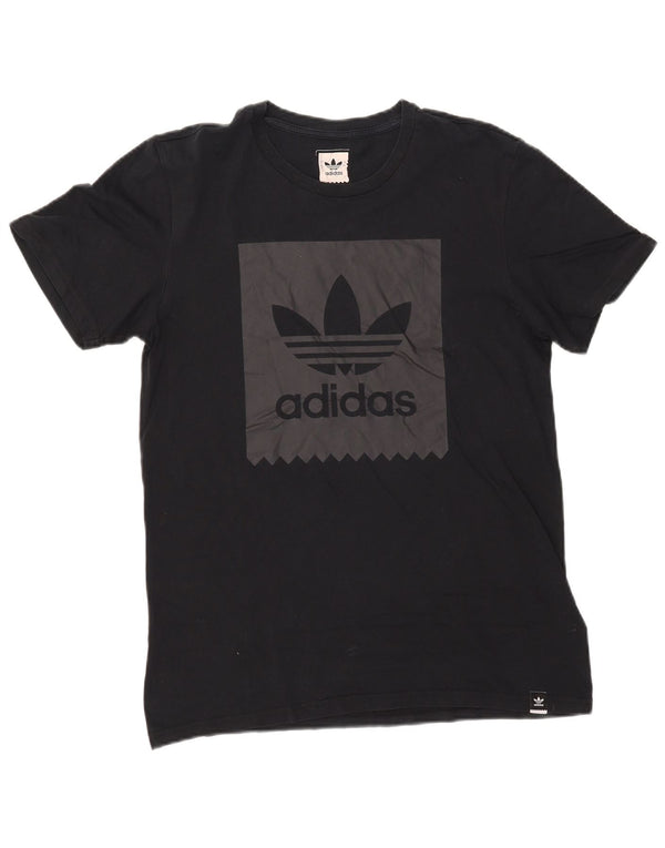 Adidas Herre grafisk T-shirt Top Medium Marineblå Bomuld