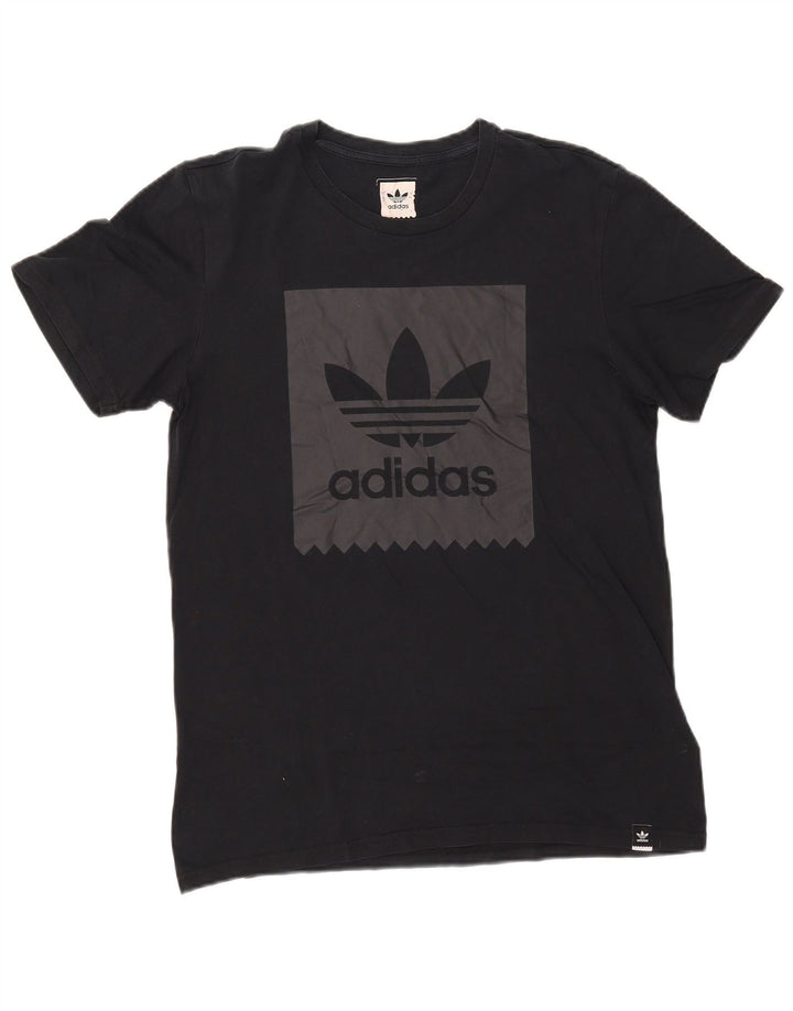 Adidas Herre grafisk T-shirt Top Medium Marineblå Bomuld