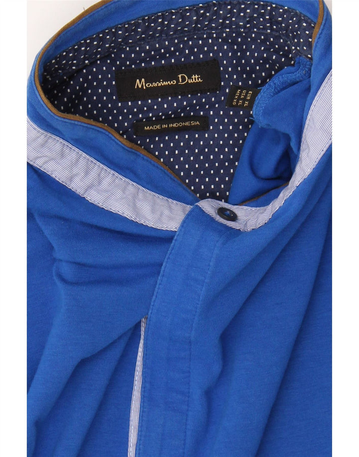 MASSIMO DUTTI Mens Polo Shirt XL Blue Vintage Massimo Dutti and Second-Hand Massimo Dutti from Messina Hembry 