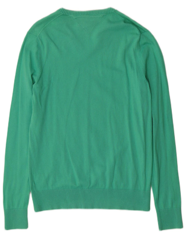 Tommy Hilfiger Herre V-hals sweater Medium Grøn Bomuld