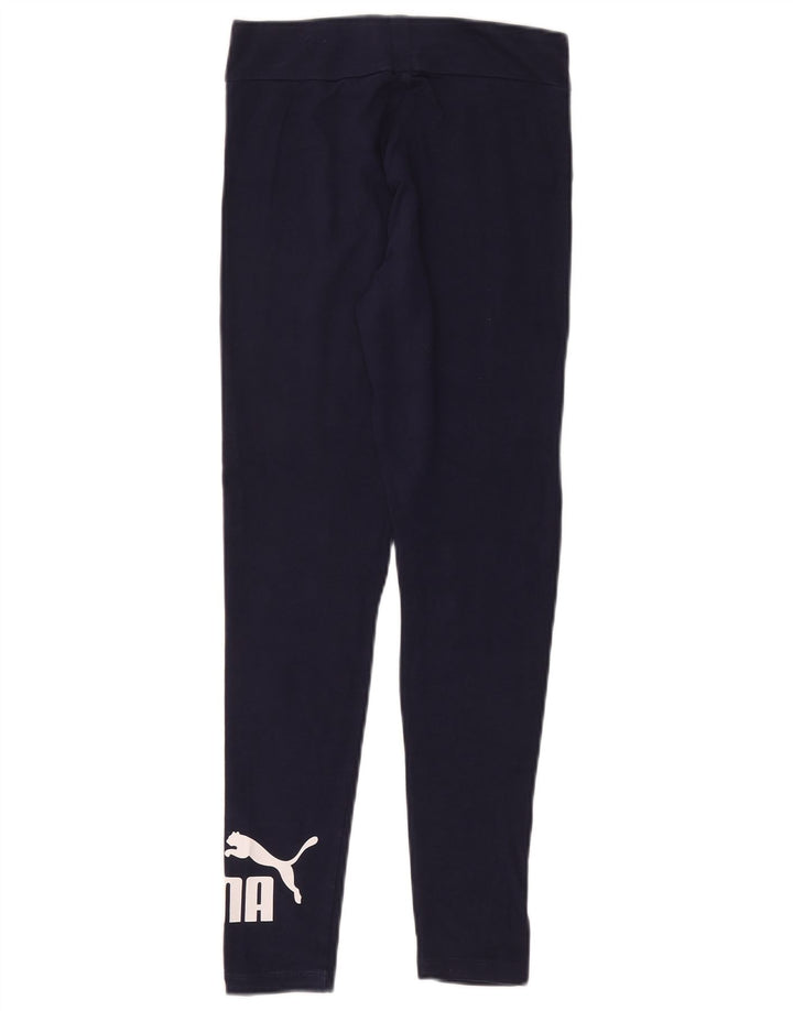 PUMA Grafiske Leggings til kvinder UK 10 Small Navy Blue