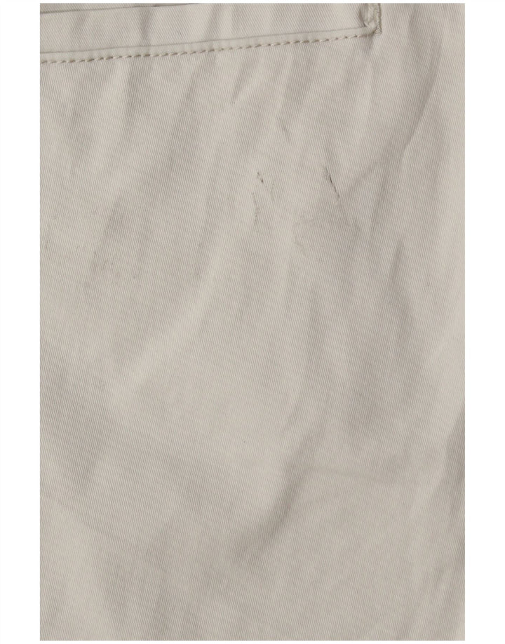 Zara Herre Straight Cargo Bukser EU 40 Medium W31 L28 Hvid Bomuld