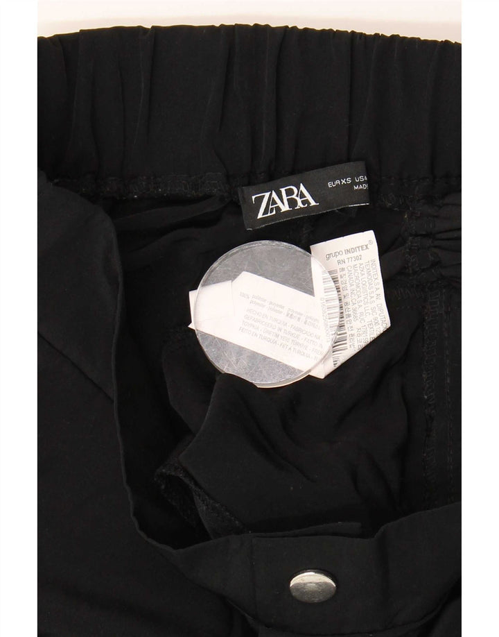 Zara Joggers Cargo Bukser XS W24 L25 Sort polyester