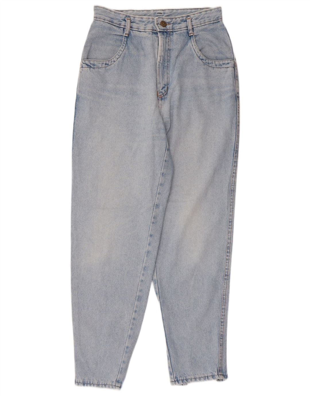 VINTAGE Kvinder Højtaljede tilspidsede Jeans W29 L27 Blå