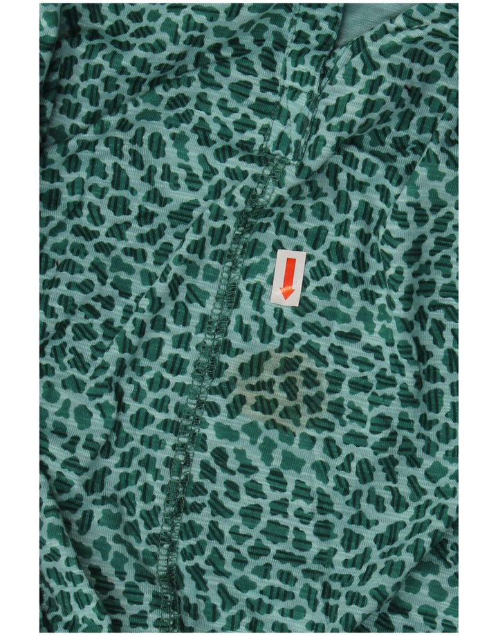 L.L.BEAN Dame 3/4-ærmet blusetop UK 22 3XL Grønt dyreprint