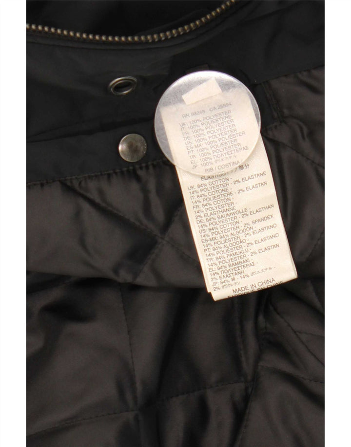 Diesel Dame Parka Jacket UK 16 Stor Sort Polyester