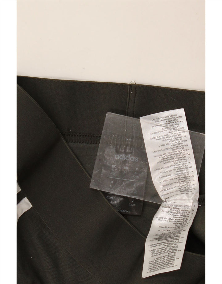 Adidas Dame Leggings UK 12/14 Medium Khaki Bomuld