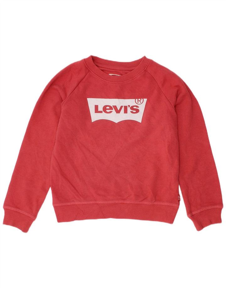 LEVI'S piger grafisk sweatshirt trøje 5-6 år Pink