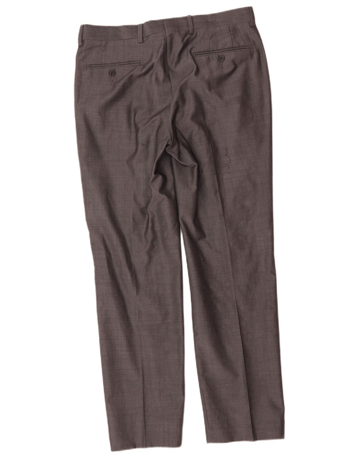 Marks & Spencer Herre Autograph Straight Suit Bukser W32 L31 Grå Uld