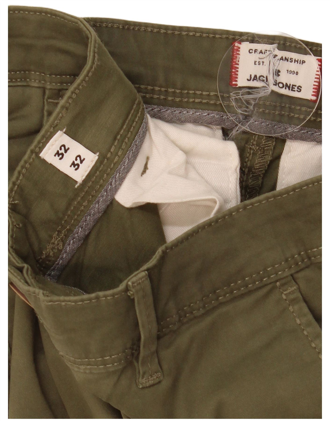 JACK & JONES Slim Chino-bukser til mænd W32 L32 Khaki