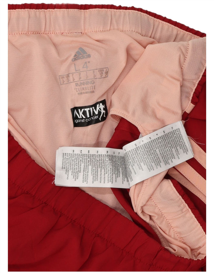 ADIDAS Dame Climalite Sportshorts UK 14 Large Rød Polyester