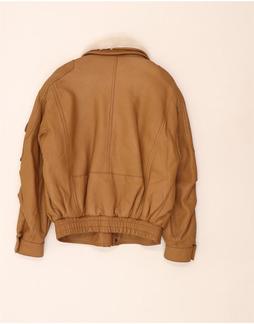 Pointers Herre Loose Fit Læderjakke UK 38 Medium Brun Læder