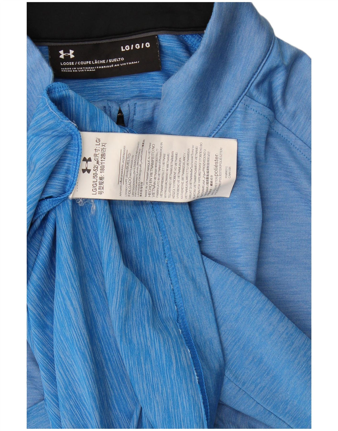 Under Armour Herre Zip Neck Pullover Træningsdragt Top Stor Blå Polyester