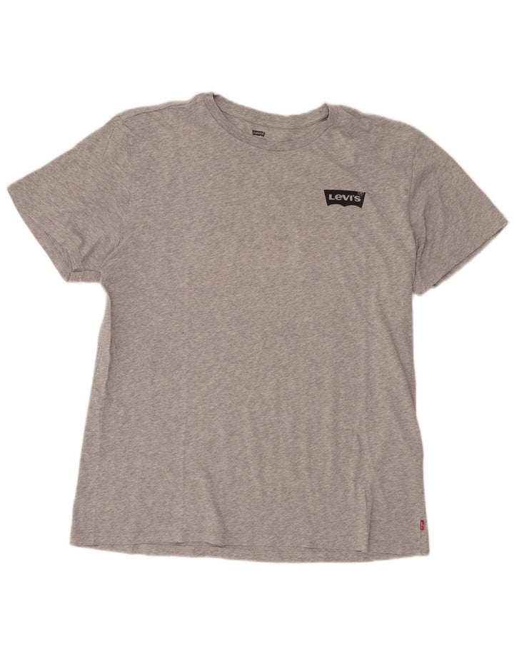 Levi's Dame T-Shirt Top UK 18 XL Grå Bomuld