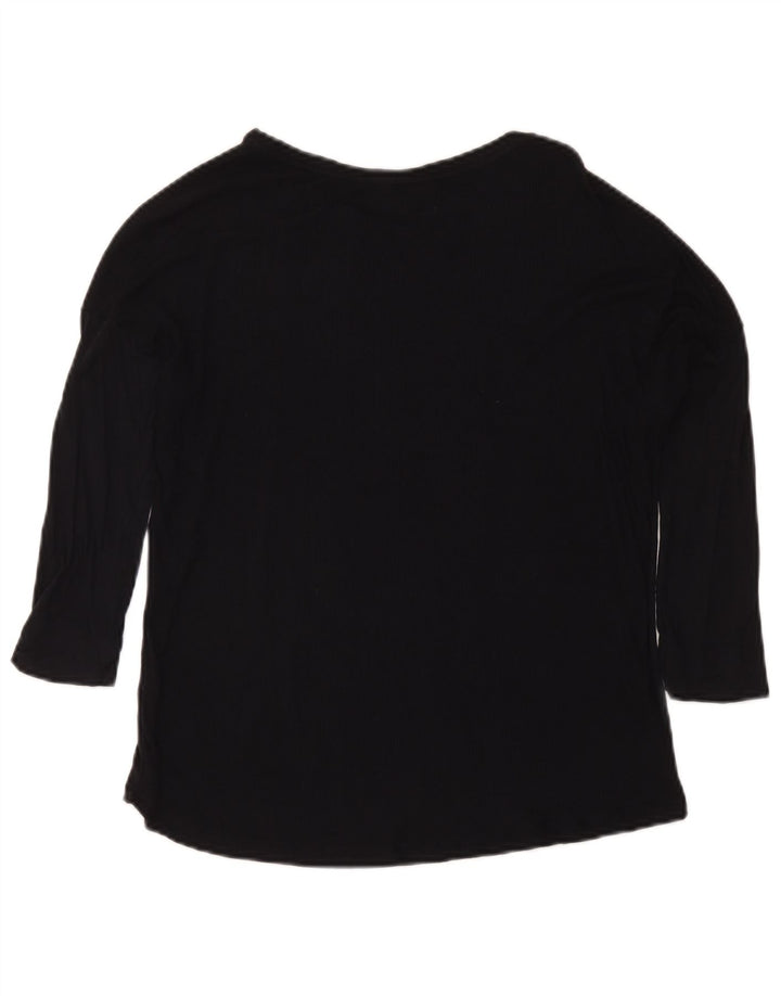 Massimo Dutti Dame Top 3/4 ærmer UK 12 Medium Sort