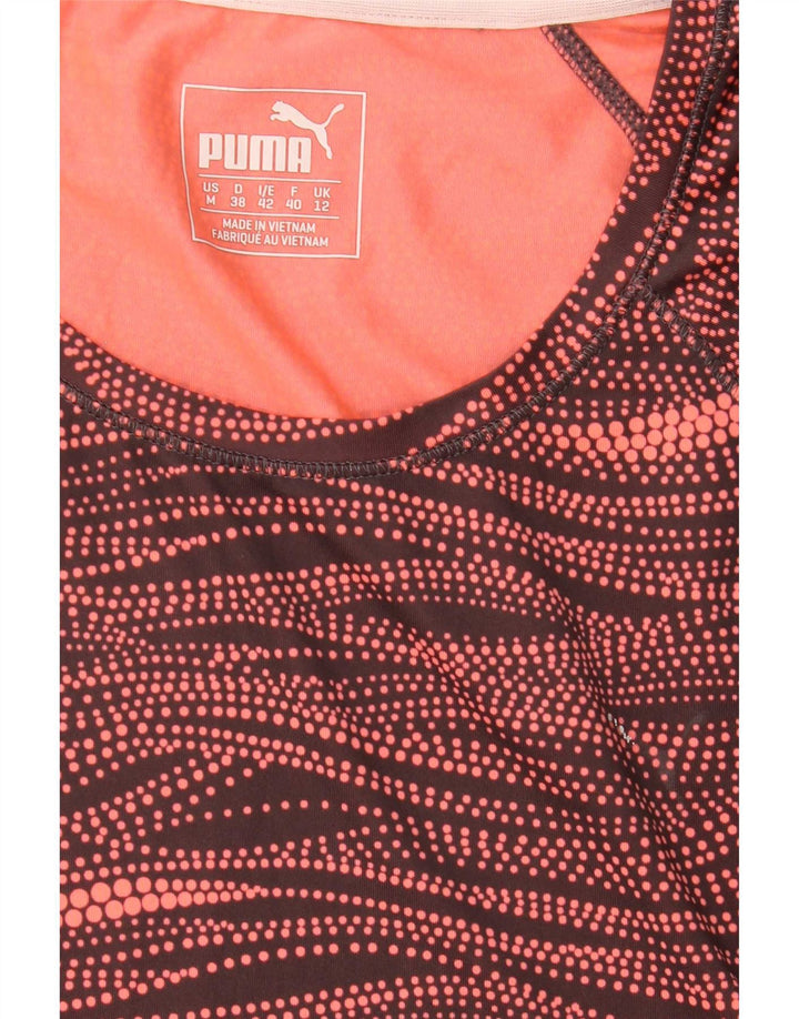 Puma Dame Abstrakt T-Shirt Top UK 12 Medium Multicolored
