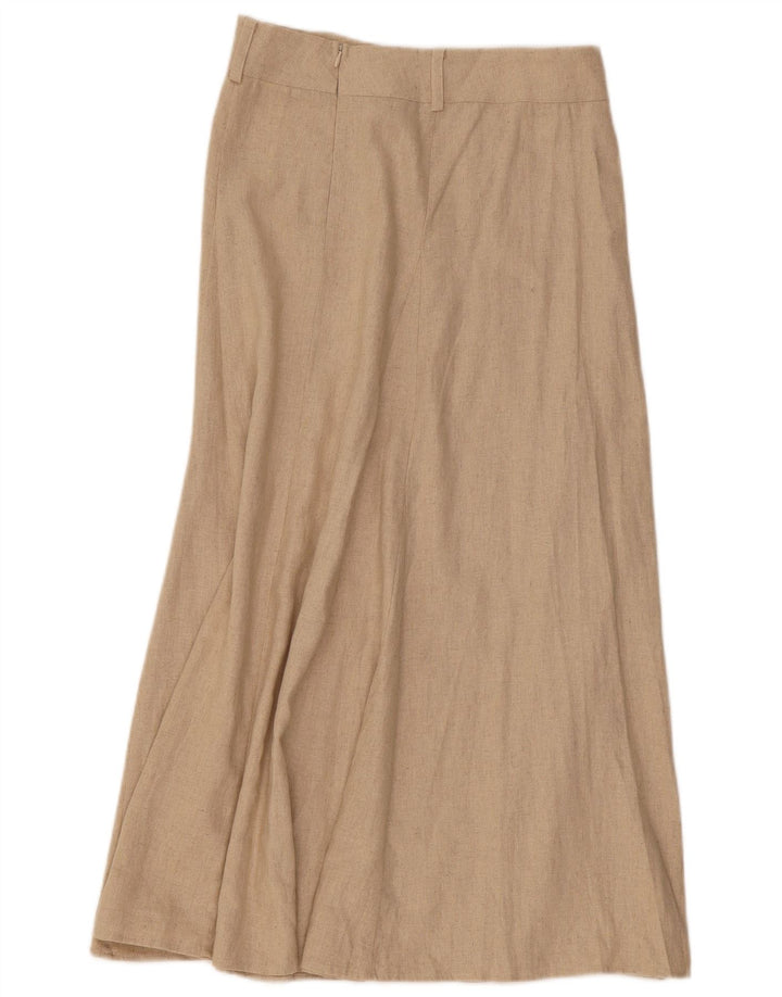 ZARA Midi-nederdel til kvinder Medium W30 Beige hør