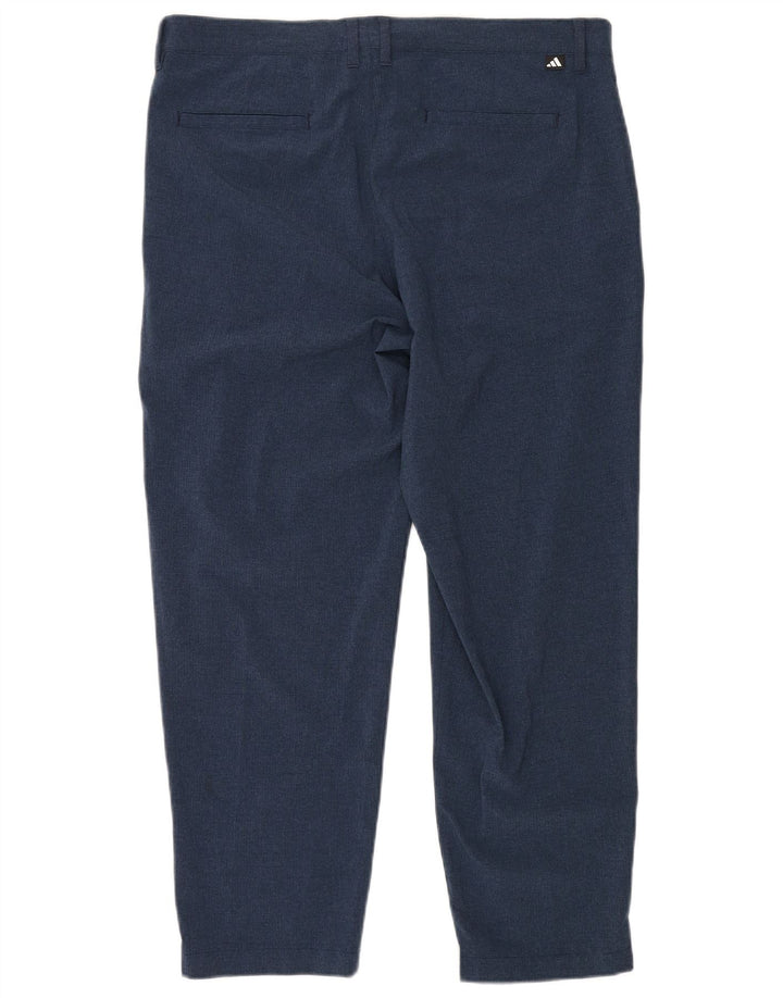 Adidas Straight Chino-bukser til mænd W36 L28 Marineblå polyester