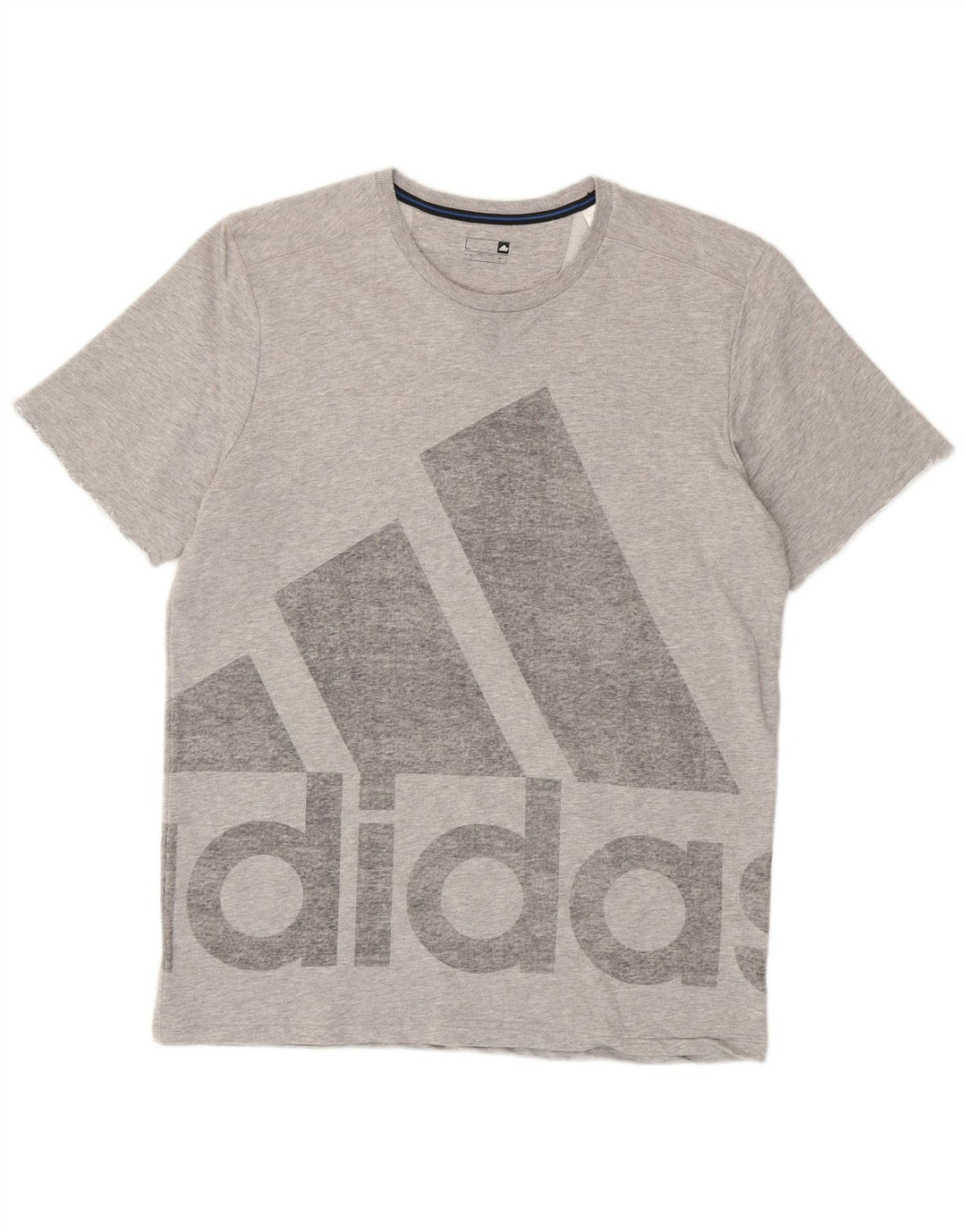 Adidas Herre Grafisk T-Shirt Top Stor Grå Bomuld