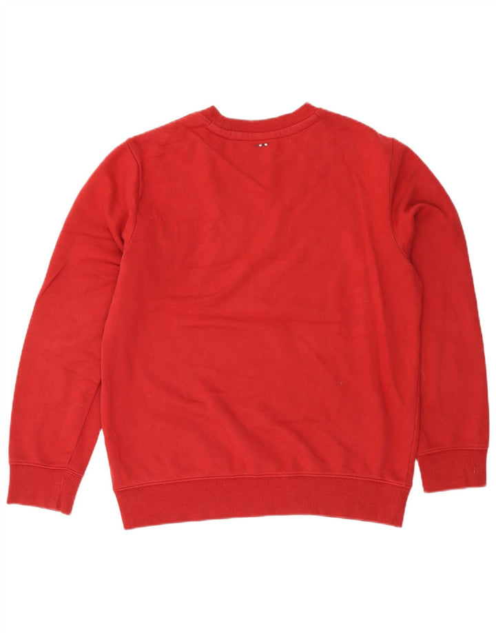 Napapijri Herre Geographic Graphic Sweatshirt Jumper Medium Rød Bomuld