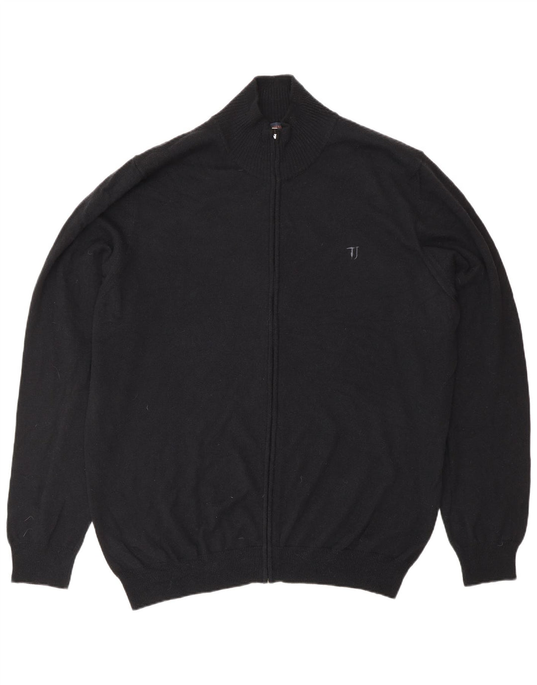 TRUSSARDI JEANS Herre cardigan sweater 3XL sort uld